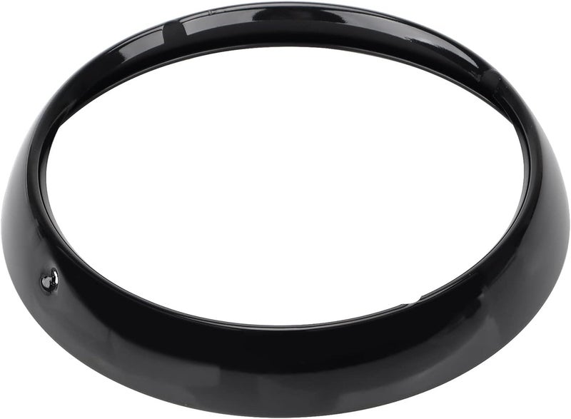 XMMT 7" Metal Black Headlight Head Light Bezel Headlamp Decorate Trim Ring Cover for Harley Touring Road King Electra Street Glide FLHT FLHR - Image 1